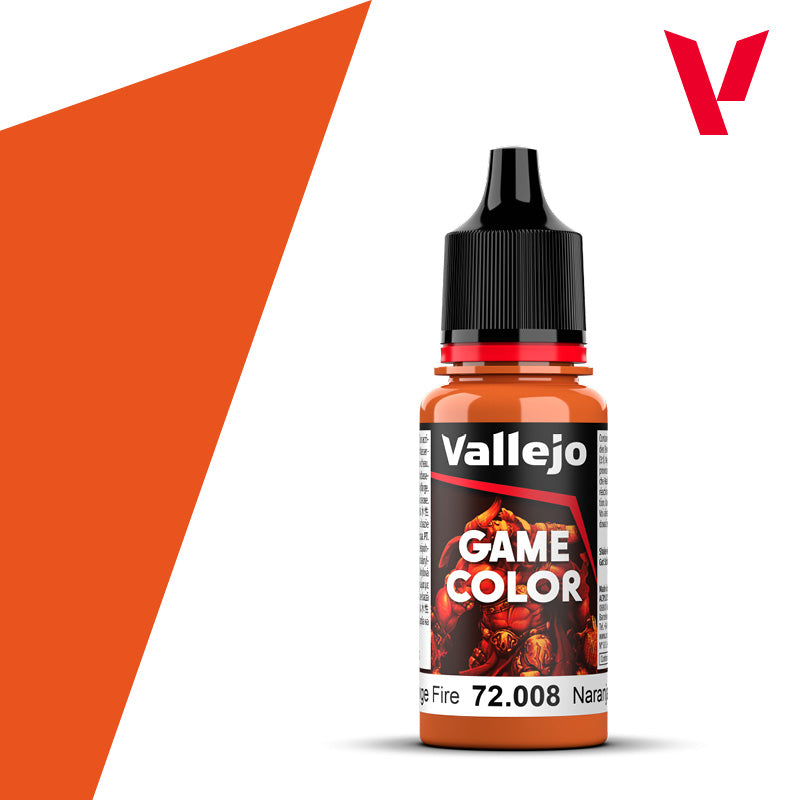 Vallejo Orange Fire 18ml - Game Color 72.008